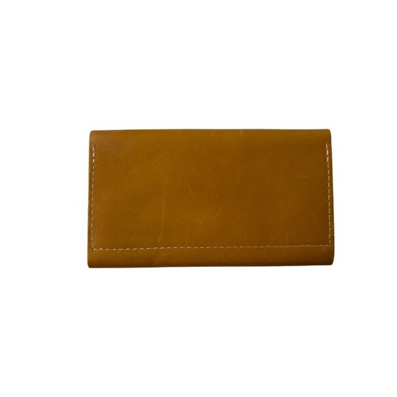 Portland Leather Goods Sunflower Yellow Trifold Rancher Wallet Asymmetrical - Picture 6 of 6